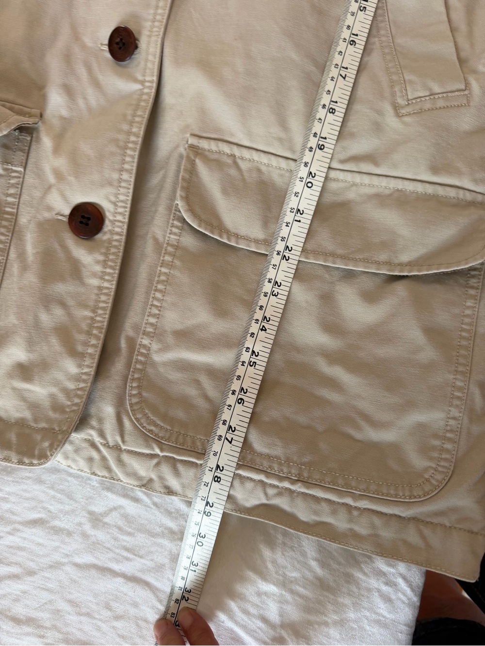 Women’s LL Bean Vintage Barn Jacket Tan Cotton Lined Size Large Regular - Picture 11 of 14